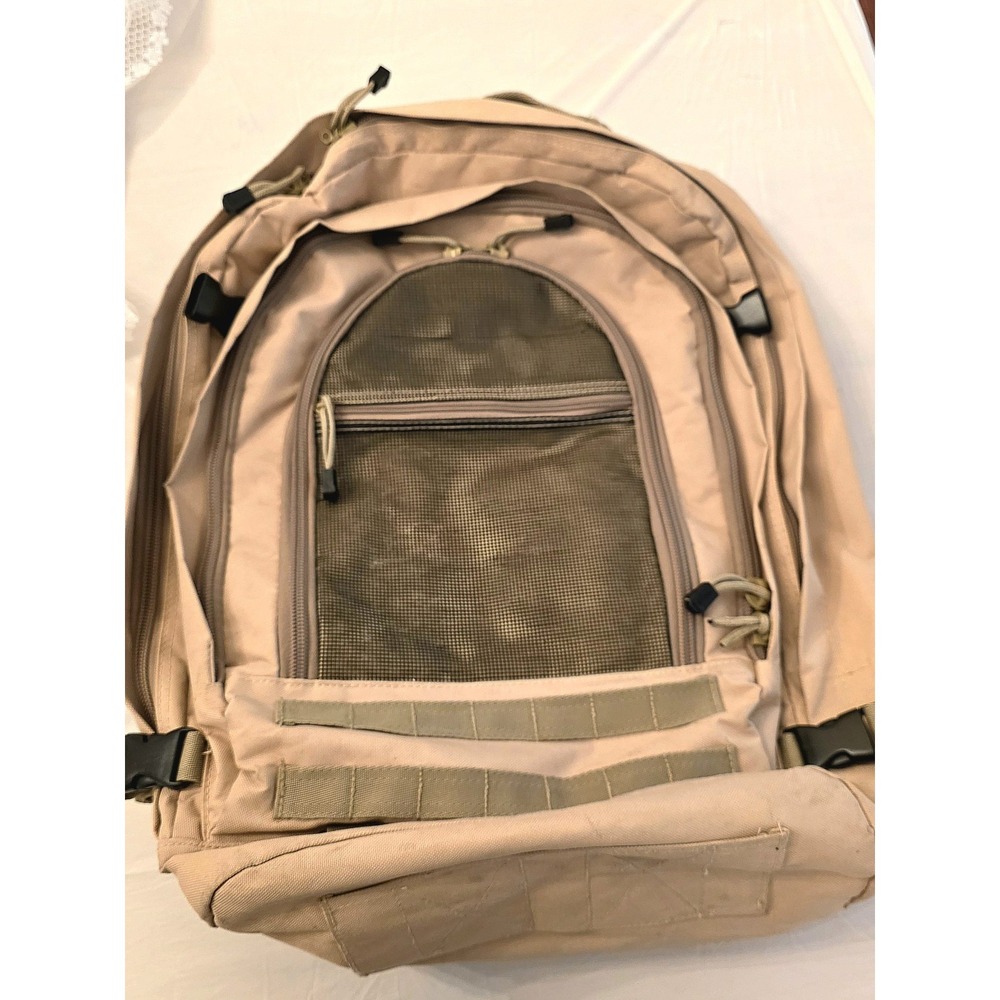 Gorpcore Bug Out Gear Tan Tactical Backpack Molle System Outdoor Camping Hiking - Picture 13 of 16